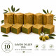 lot de 10 savon alep 25 % d'huile de laurier