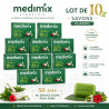Lot de 10 Savons ayurvédique indien  MEDIMIX aux 18 plantes - 125g