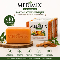 Lot 10 Savon aux bois de santal et d’eladi MEDIMIX - 125g