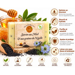 Savon à la graine de Nigelle et au miel