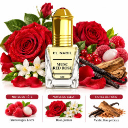 Musc RED ROSE 5ml - El Nabil - Mixte