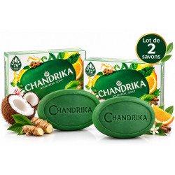 Savon CHANDRIKA : Savon ayurvédique aux huiles végétales pures (Lot de 2 savons CHANDRIKA)